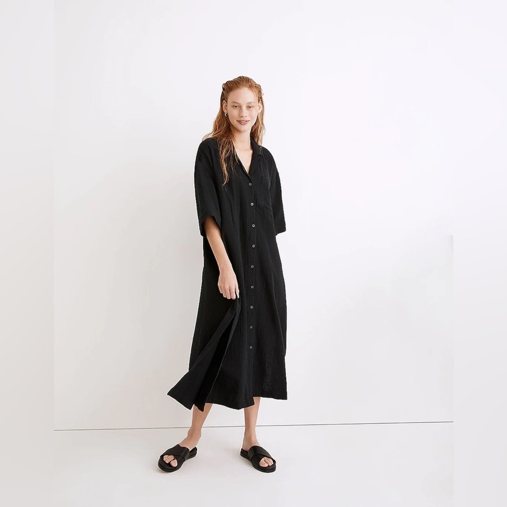 Madewell Lightestspun Cover-Up Maxi Shirtdress Size XL NC916